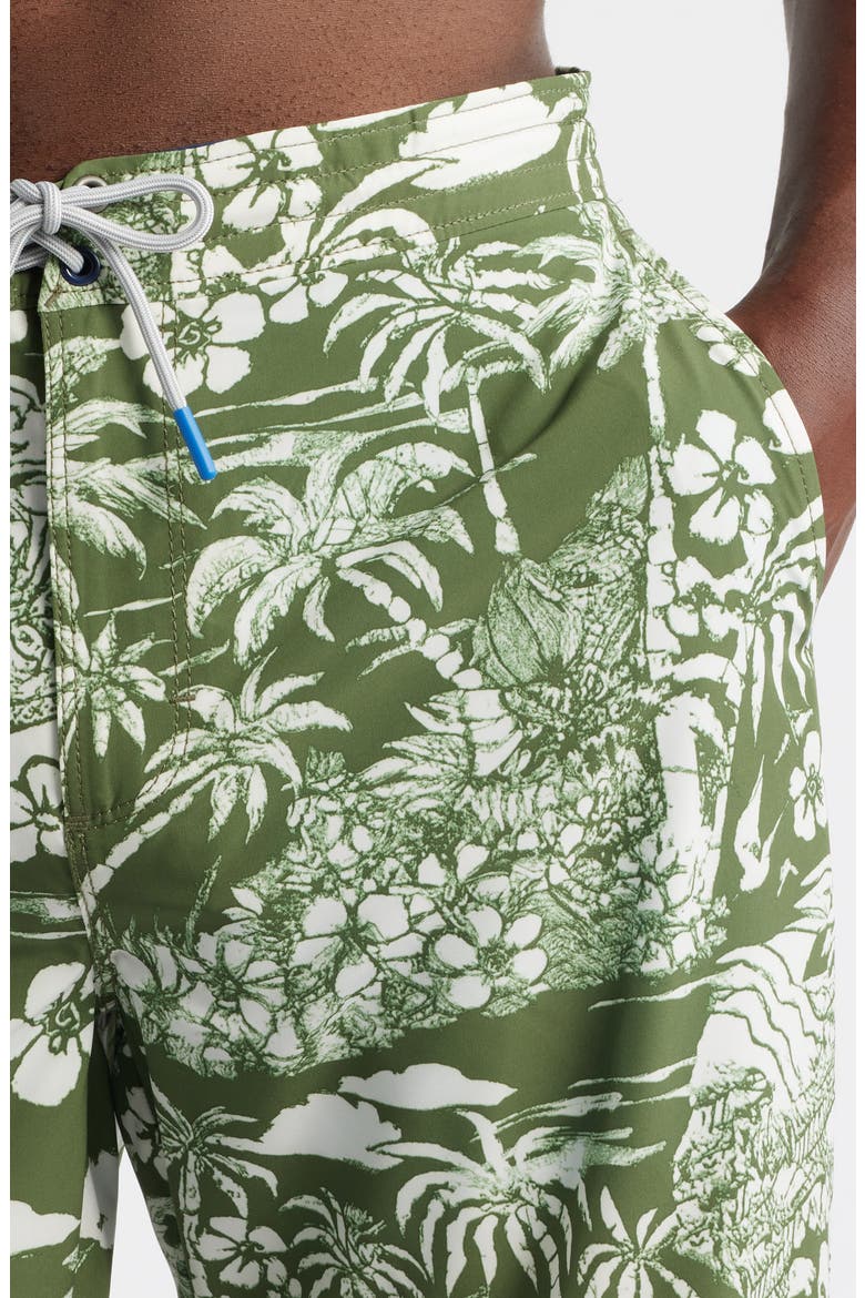Baja Palms Paradise Board Shorts, Alternate, color, ROCKWELL