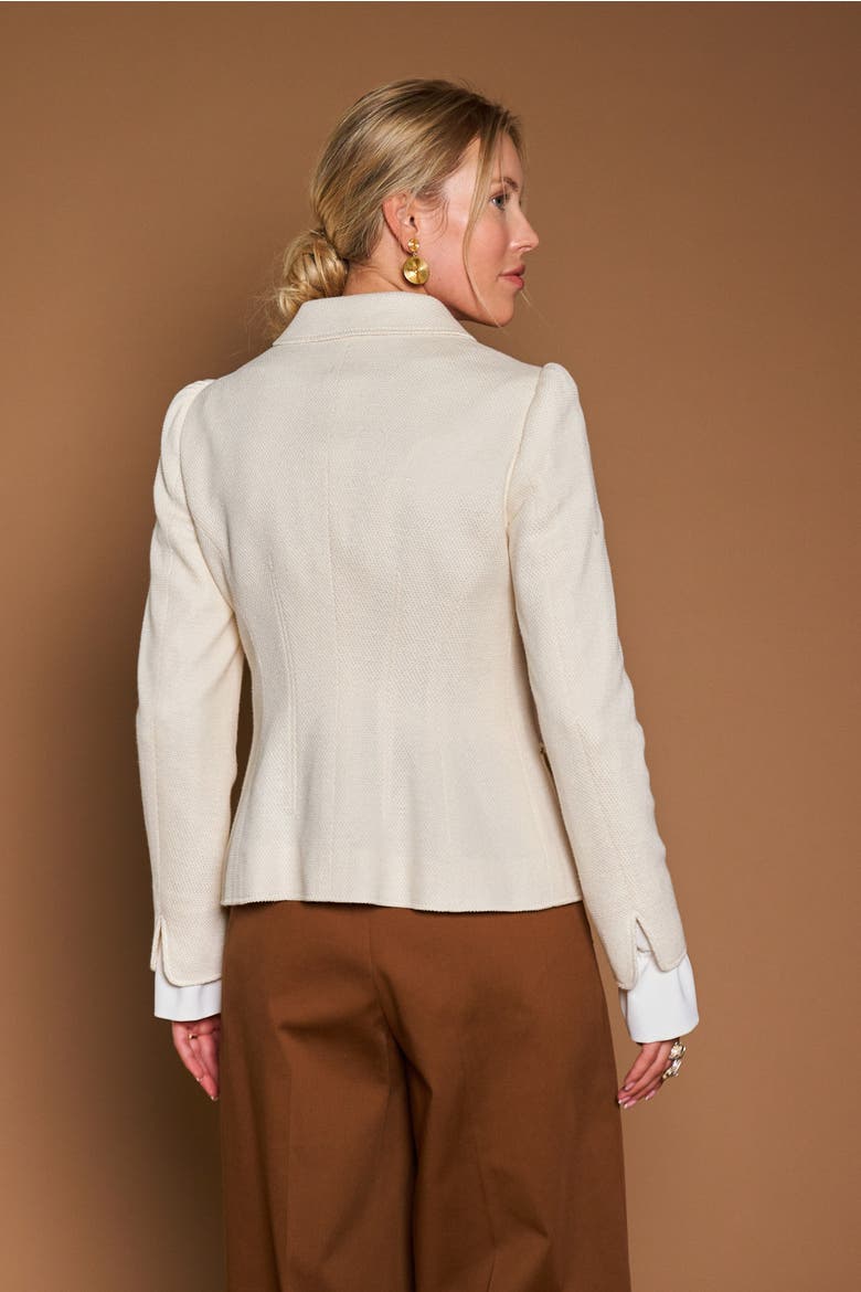 Jersey Jacket With Peter Pan Collar, Alternate, color, Ecru