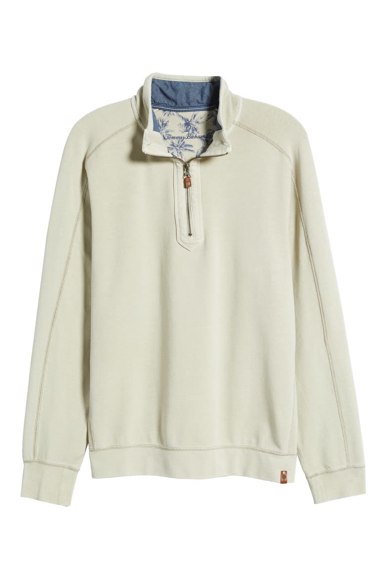 Ben & Terry Half Zip Sweatshirt, Alternate, color, WARM MIST