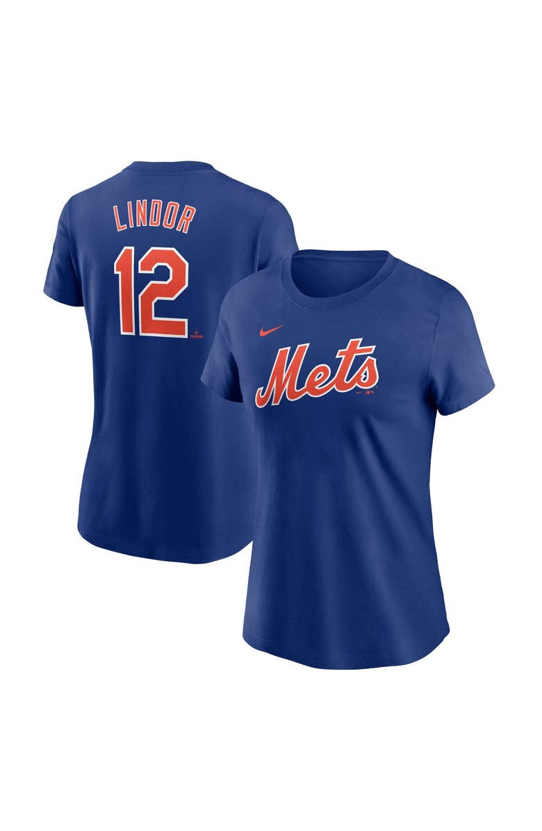 Nike Women's Nike Francisco Lindor Royal New York Mets Fuse Name & Number T-Shirt, Alternate, color, Royal