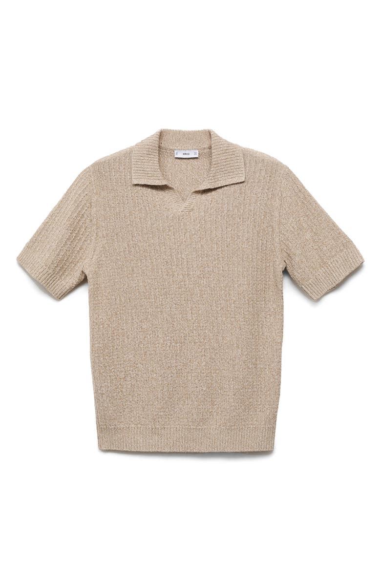 MANGO Johnny Collar Knit Polo, Alternate, color, 