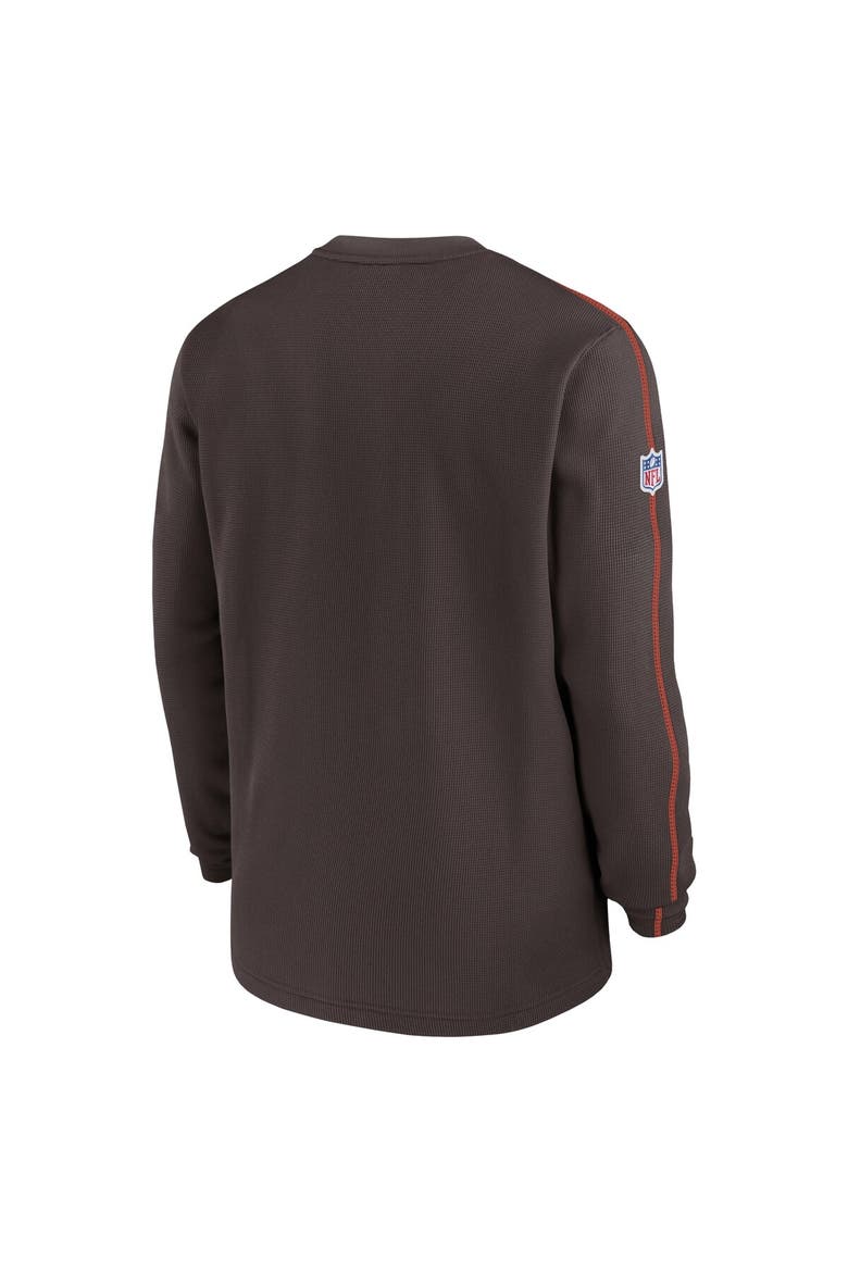 Men's Nike Brown Cleveland Browns 2024 Sideline Coaches Long Sleeve Top, Alternate, color, Brown