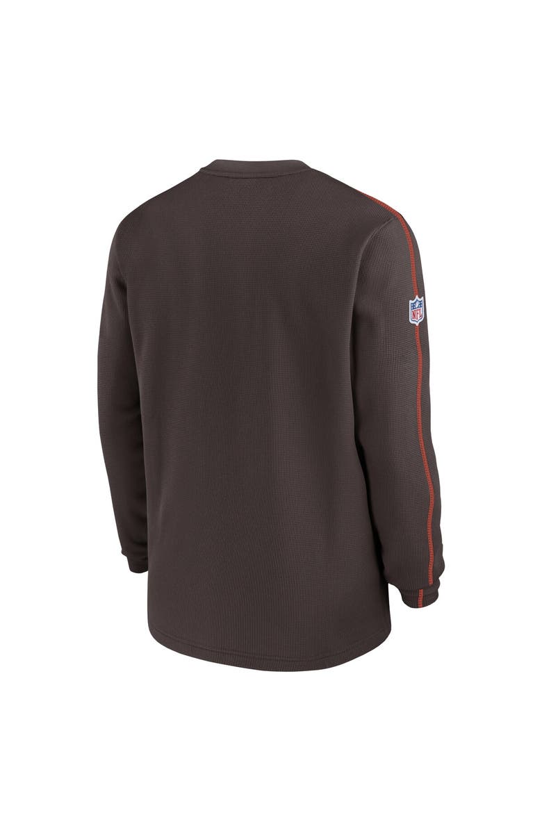 Nike Men's Nike Brown Cleveland Browns 2024 Sideline Coaches Long Sleeve Top, Alternate, color, Brown