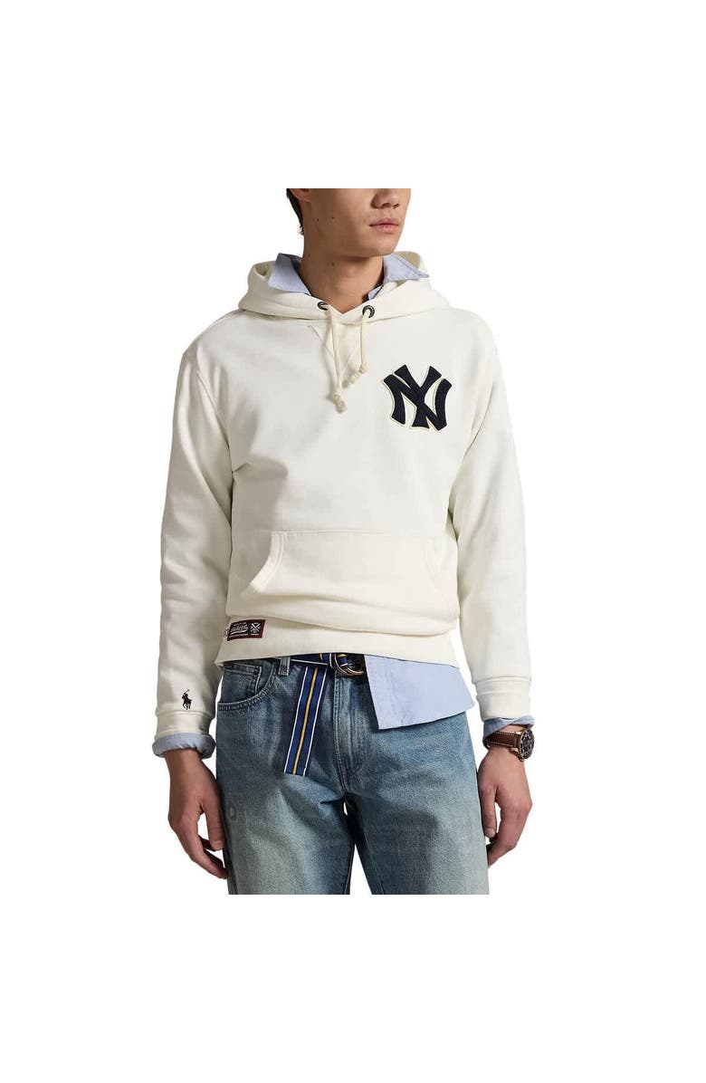 Polo Ralph Lauren Cream Yankees Fleece Hoodie, Main, color, 