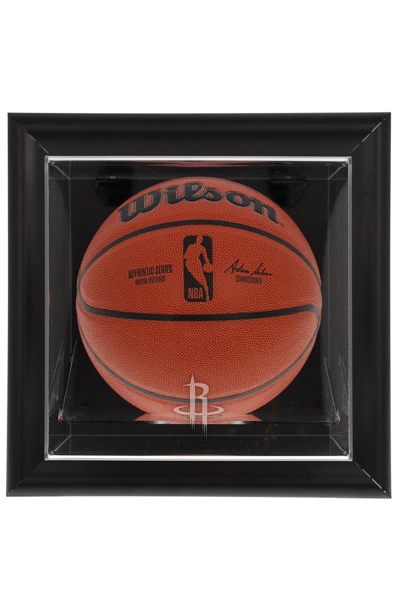 FANATICS AUTHENTIC Houston Rockets Black Framed Wall-Mountable Team Logo Basketball Display Case, Main, color, 