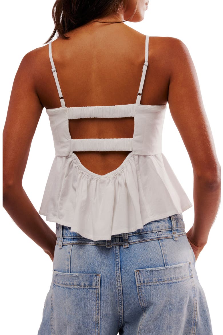 One True Love Peplum Camisole, Alternate, color, OPTIC WHITE