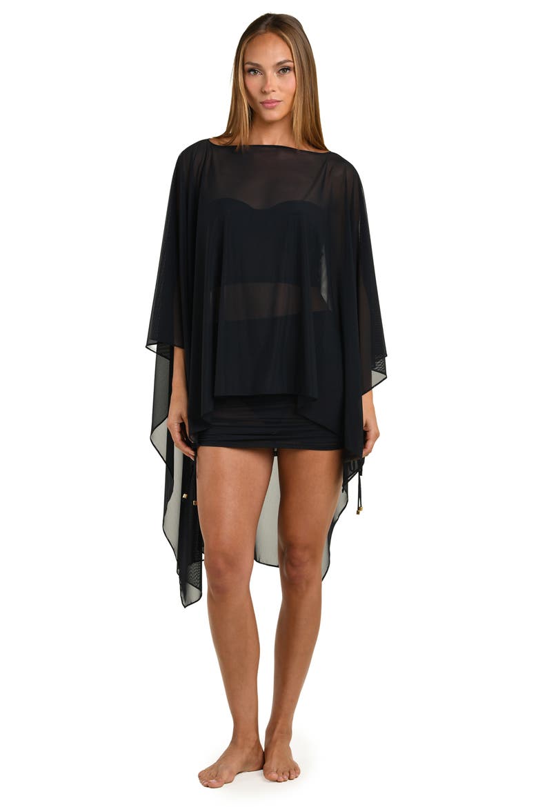 Maximal Mesh Cover-Up Top, Alternate, color, BLACK