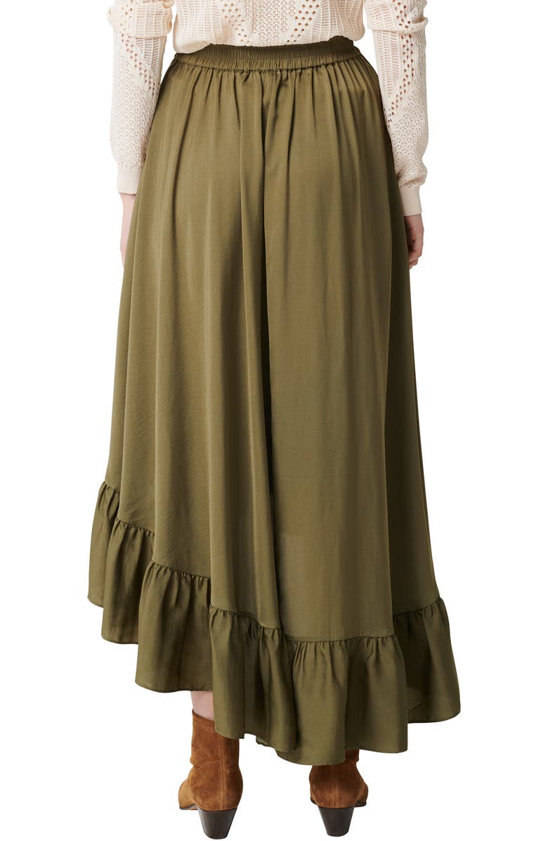 maje Johno Ruffle High/Low Skirt, Alternate, color, 