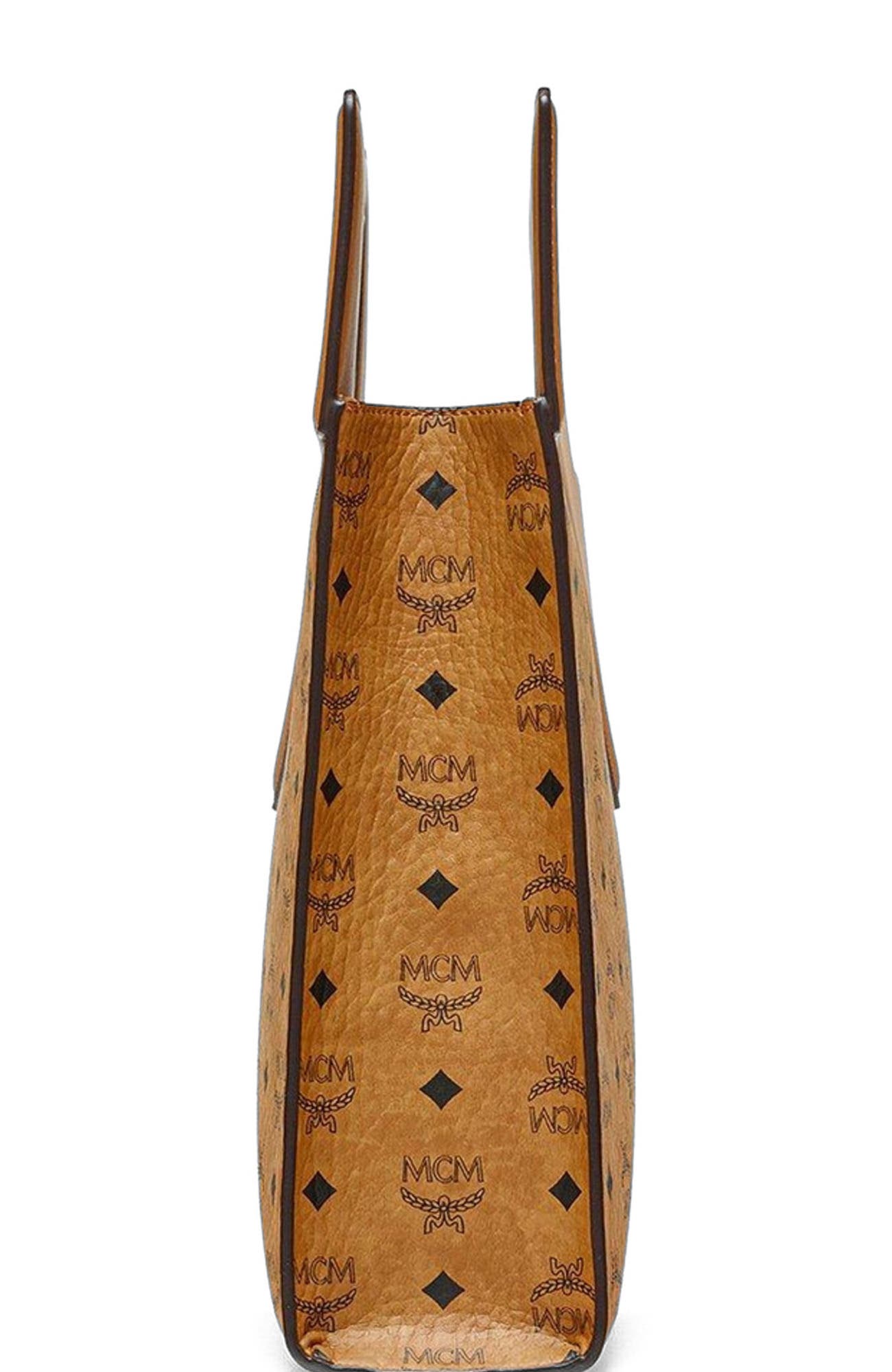 MCM Diamond Bag in Visetos Leather Mix, Alternate, color, Cognac