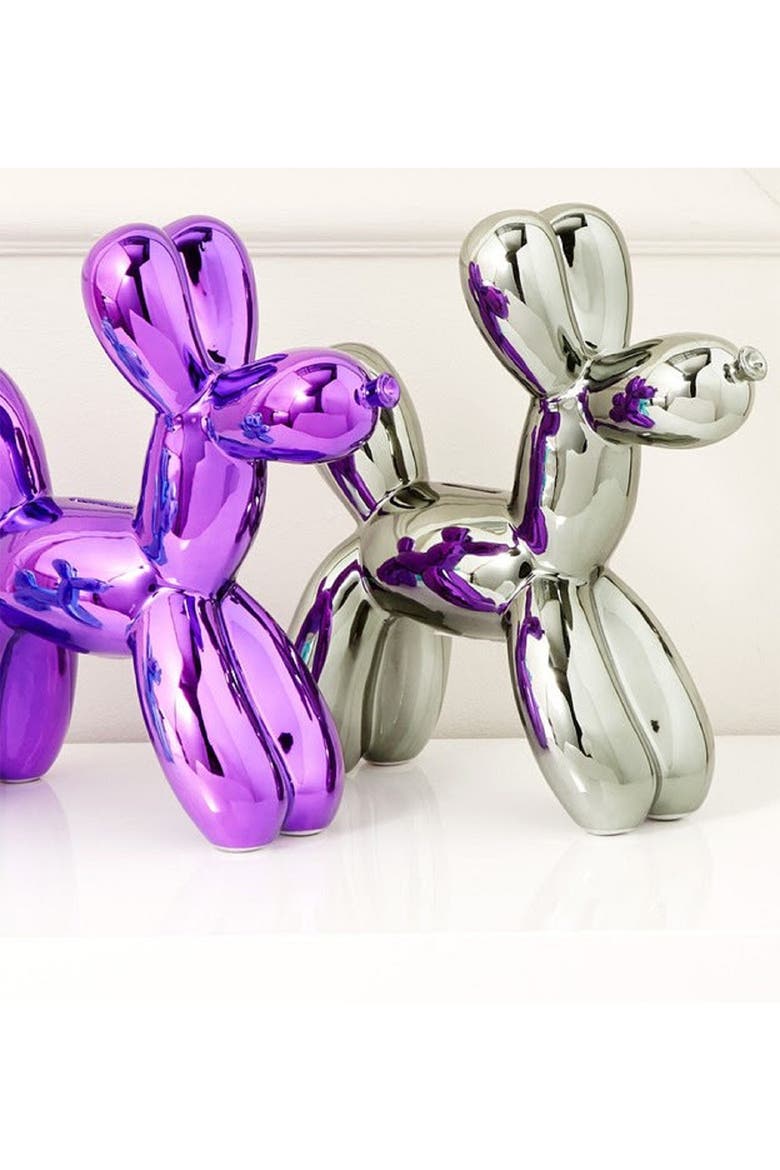 Graphite Balloon Dog Bank, Alternate, color, GRAPHITE