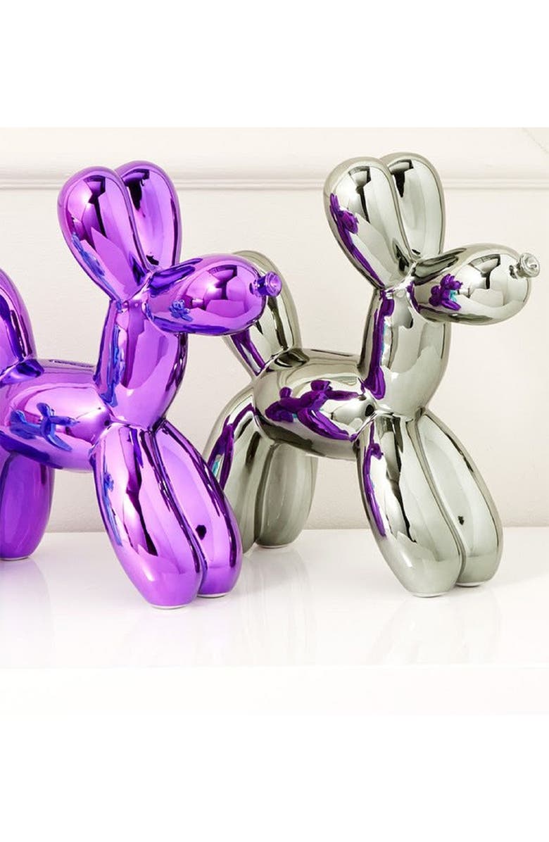 INTERIOR ILLUSIONS Graphite Balloon Dog Bank, Alternate, color, Graphite