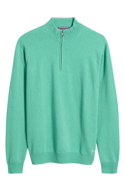 Crown Anniversary Quarter Zip Cashmere Sweater