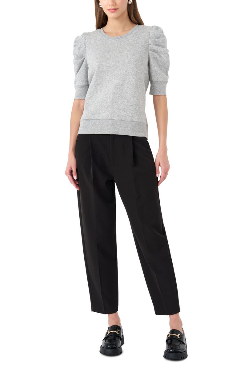 RM Rebecca Minkoff Janine Puff Sleeve Sweatshirt, Alternate, color, Heather Grey
