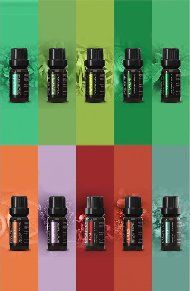 PURE DAILY CARE Himalayan Pink Salt Diffuser with 10 Essential Oils, Alternate, color,