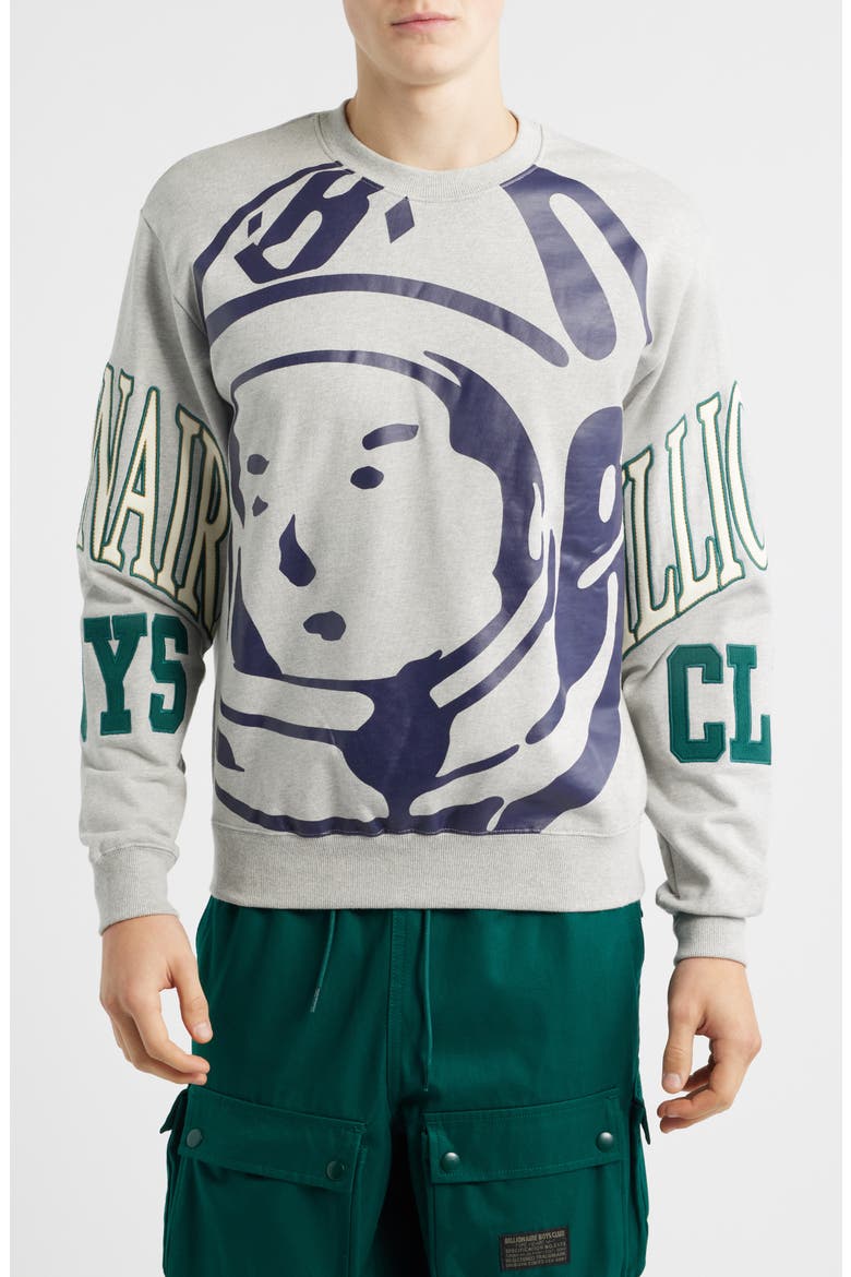 BB Big Face Helmet Head Cotton Sweatshirt, Main, color, HEATHER GREY