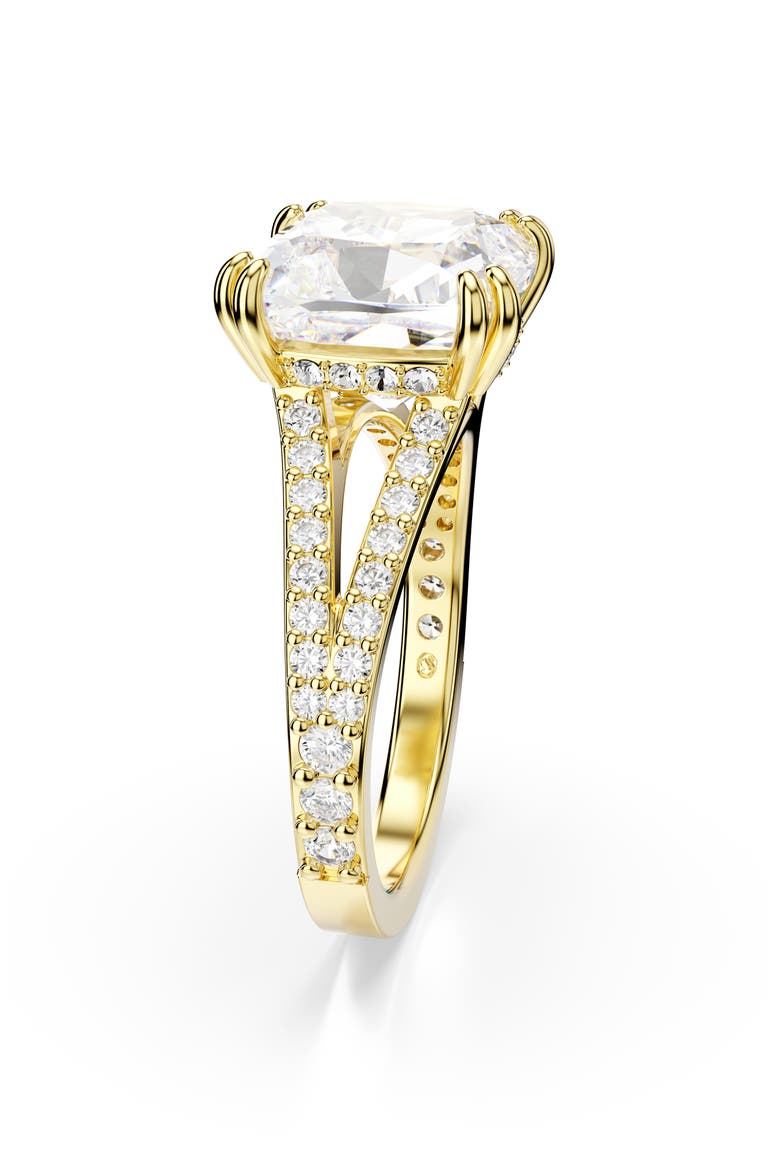 Stilla Crystal Cocktail Ring, Alternate, color, WHITE/ GOLD
