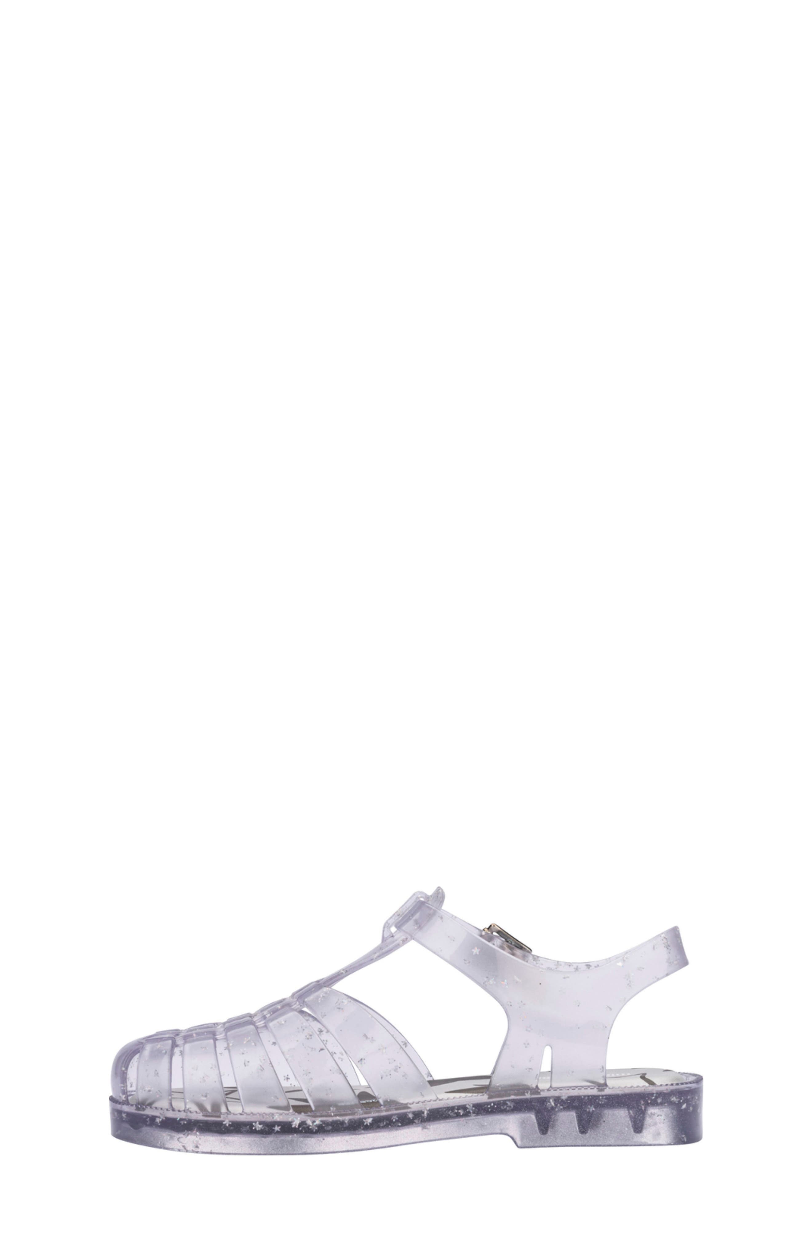 Melissa Kids' Possession Metallic Jelly Sandal, Alternate, color, Glitter Clear