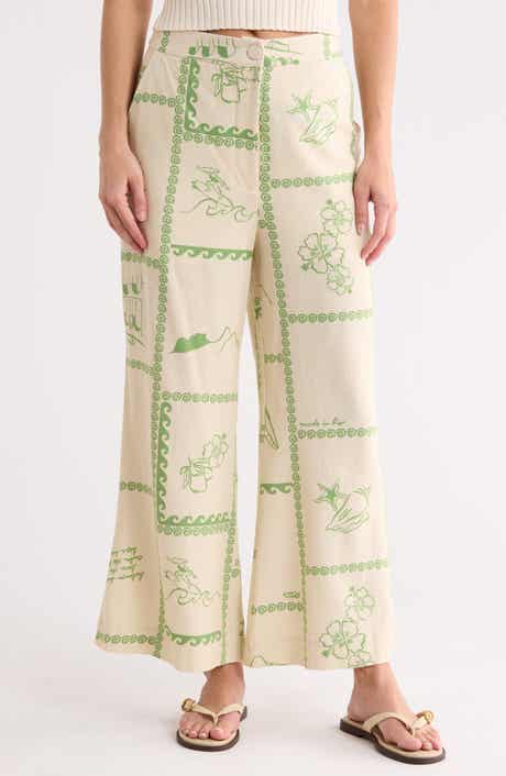 DRESS TO Border Print Pants