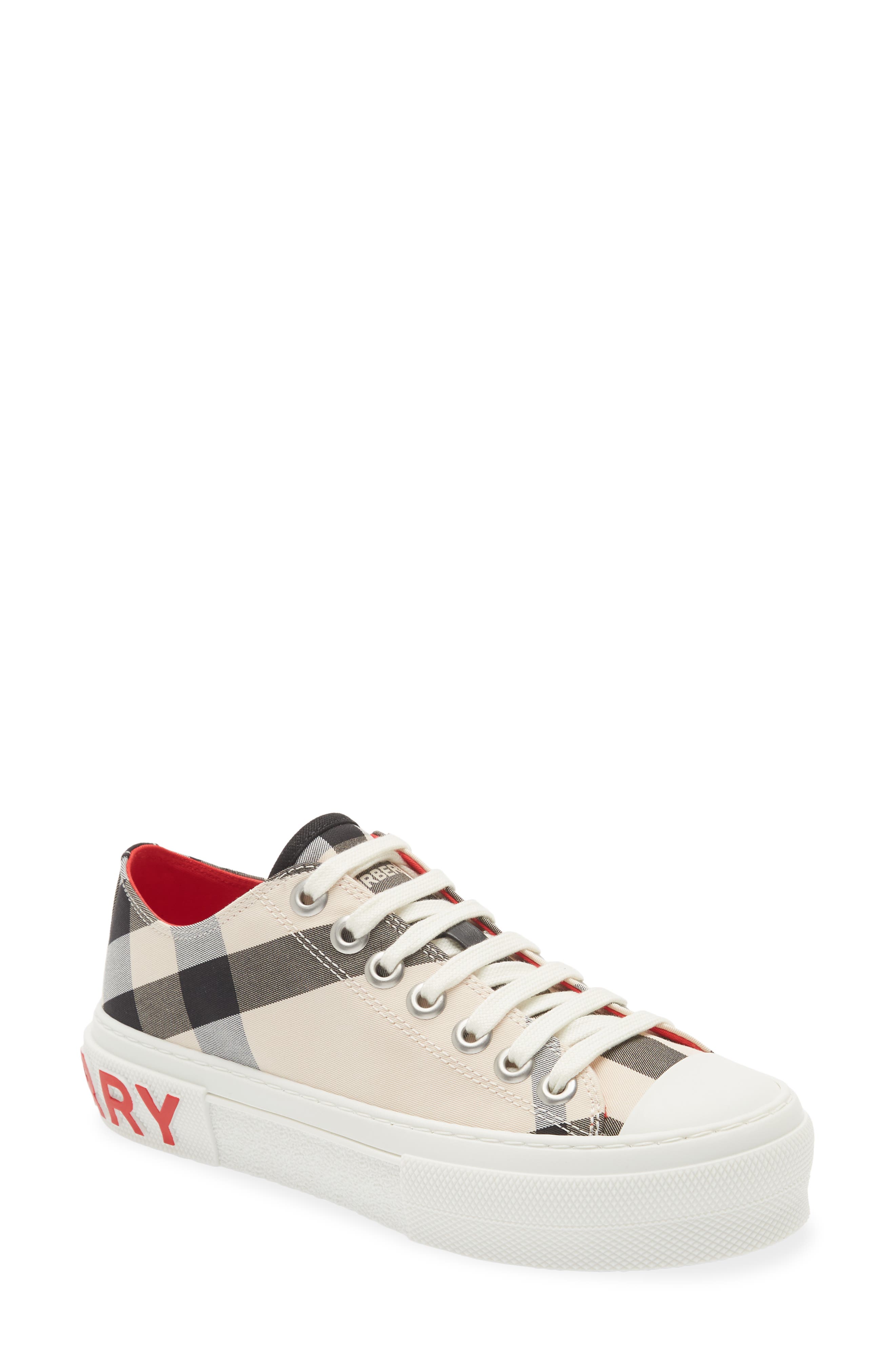 Burberry Jack Check Low Top Sneaker, Main, color, 