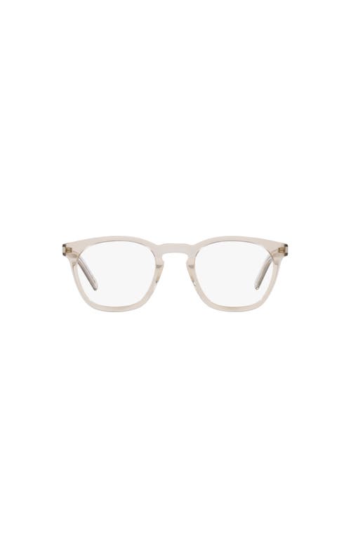Saint Laurent 49mm Round Optical Glasses In Gold