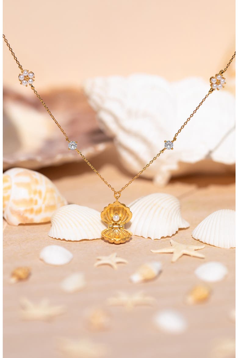 Shell Pendant Necklace, Alternate, color, GOLD