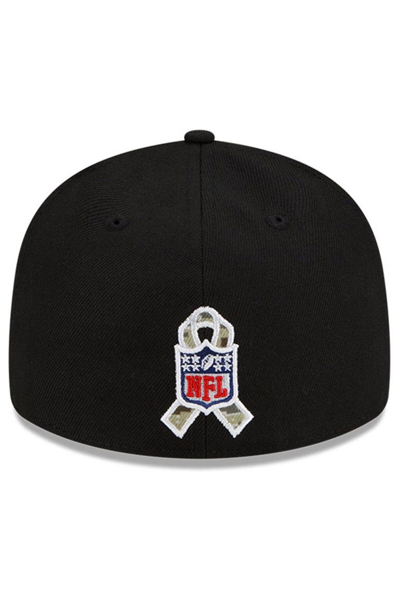 Men's New Era Black/Camo Green Bay Packers 2021 Salute To Service Low Profile 59FIFTY Fitted Hat, Alternate, color, Black