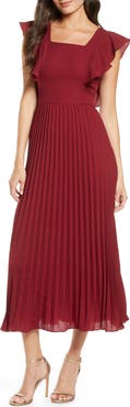 Chi Chi London Ensra Ruffle Sleeve Midi Dress