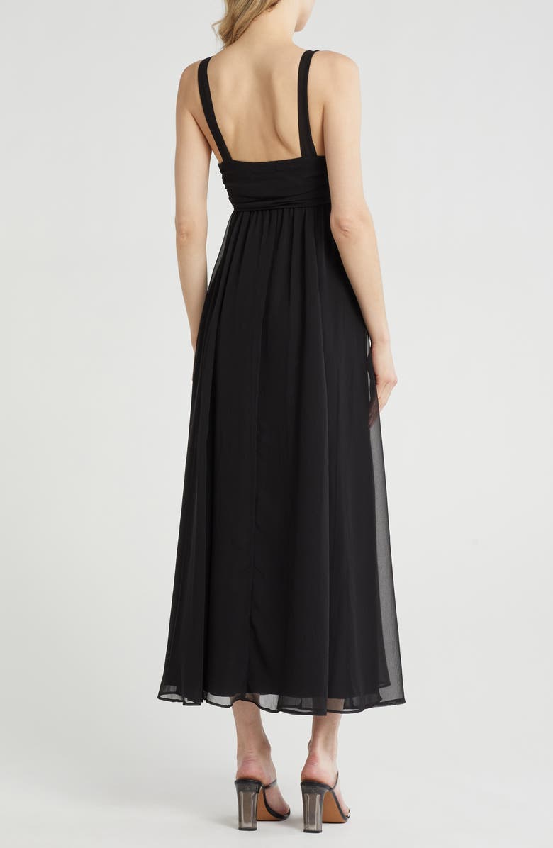 AREA STARS Jia Empire Waist Chiffon Maxi Dress, Alternate, color, Black