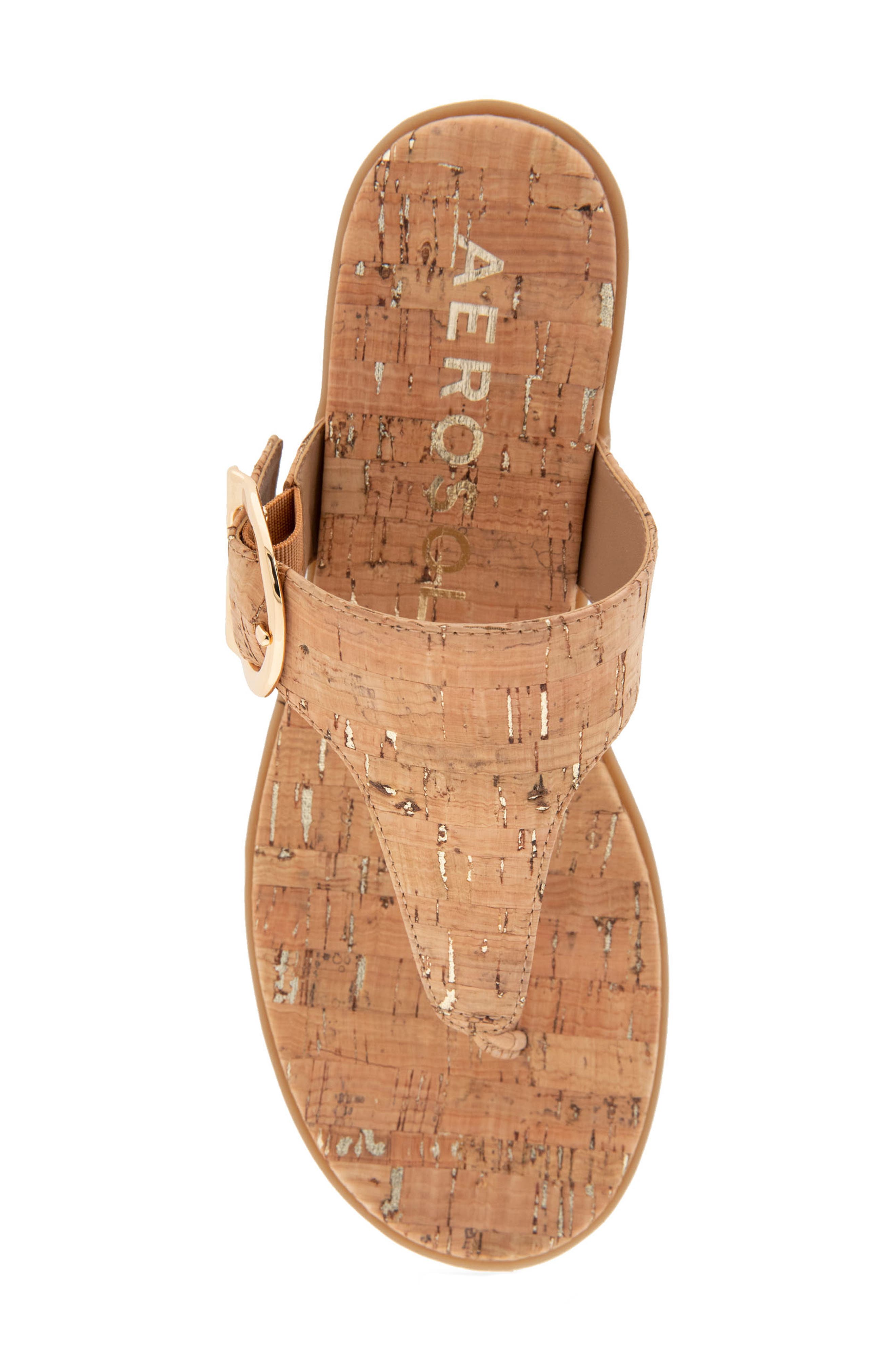 Aerosoles Izola Wedge Sandal, Alternate, color, Cork/Gold Flecks