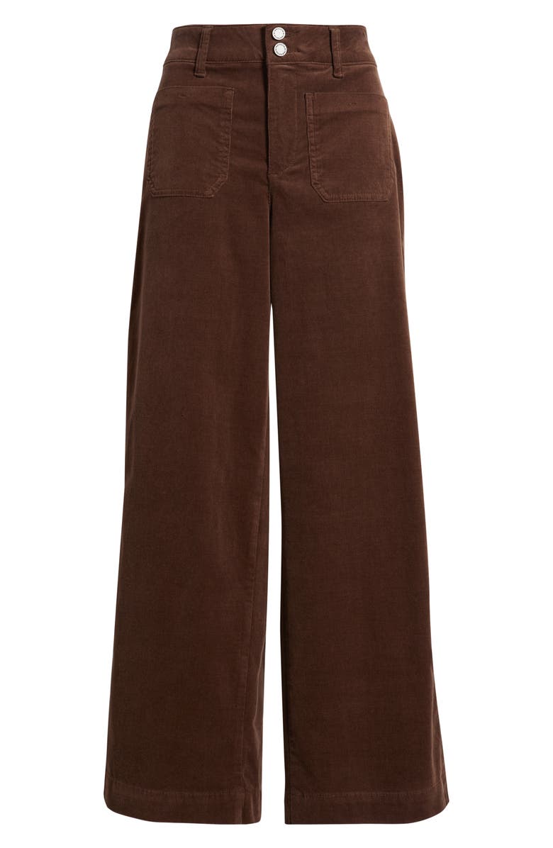 Wit & Wisdom Emma 'Ab'Solution Wide Leg Corduroy Pants, Alternate, color, Cold Brew