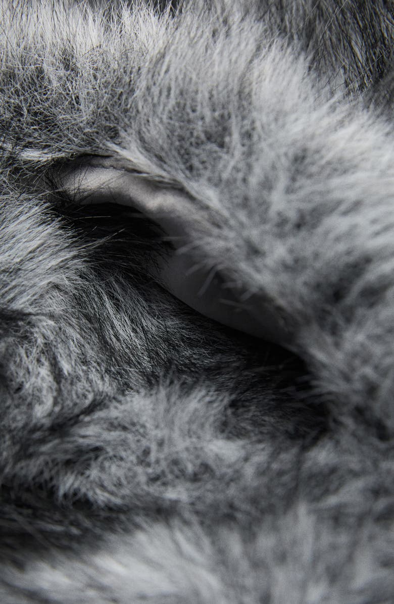 MANGO Selection Faux Fur Scarf, Alternate, color, Gray