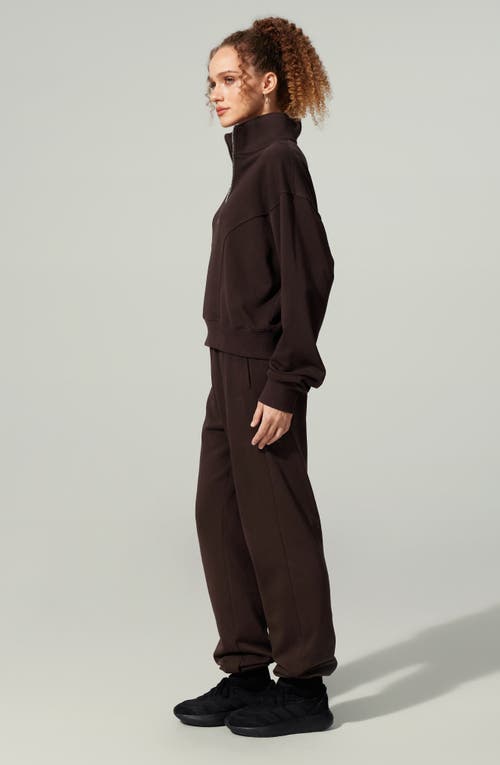 Lilysilk Heirloom '89 Half-zip Pullover In Brown