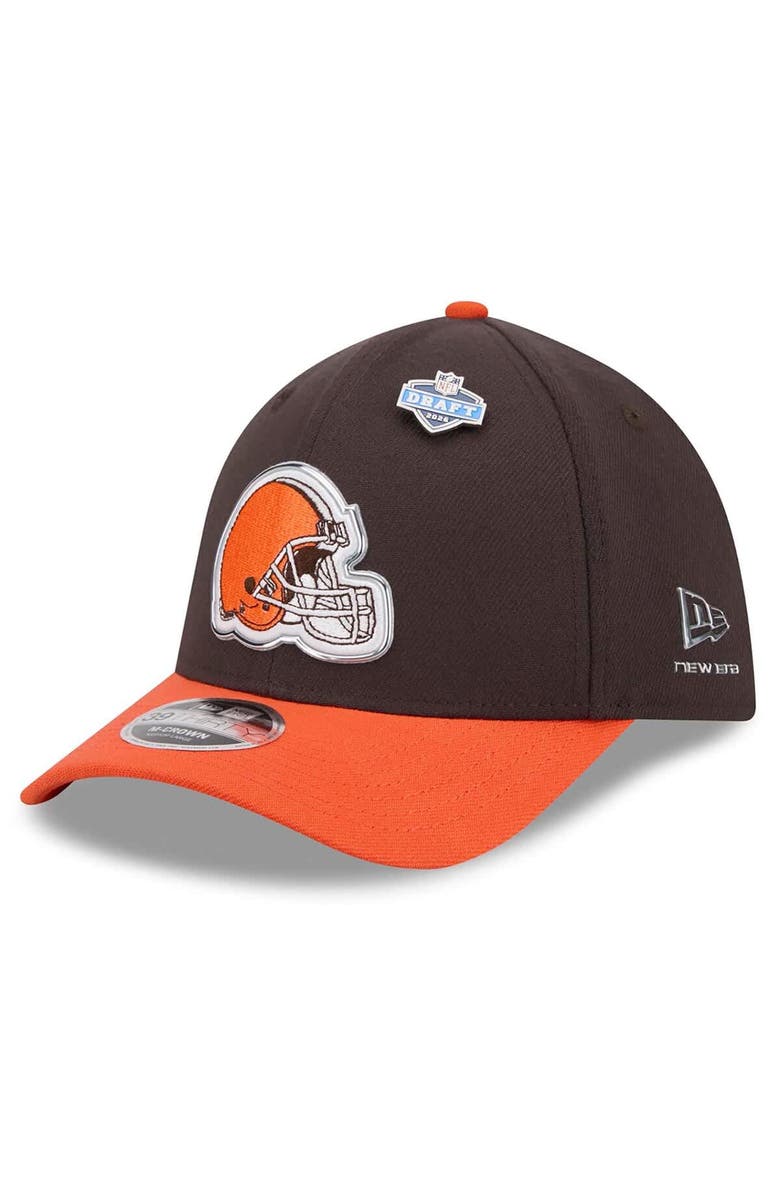 New Era Men's New Era  Brown/Orange Cleveland Browns 2026 NFL Draft 39THIRTY M-Crown Flex Hat, Main, color, Brown