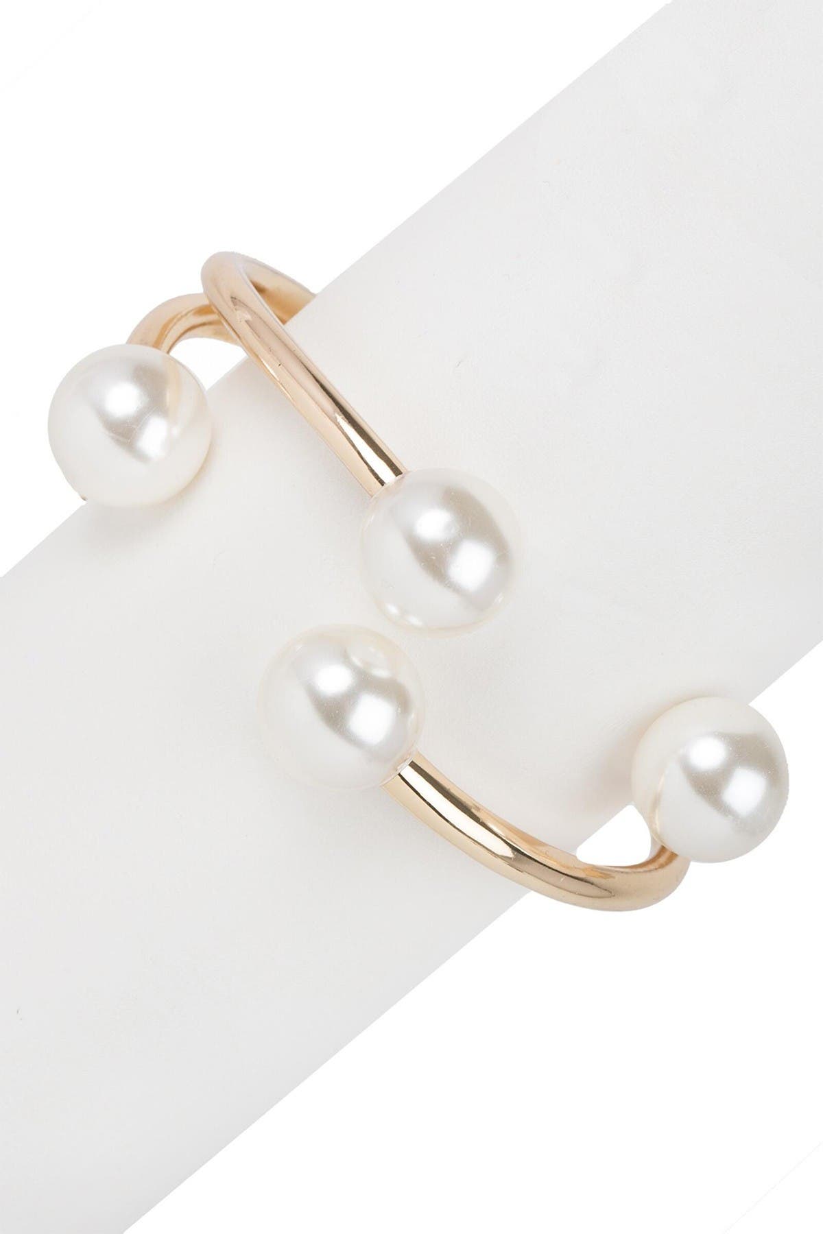 SAACHI Hinged Faux Pearl Cuff