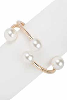 SAACHI Hinged Faux Pearl Cuff