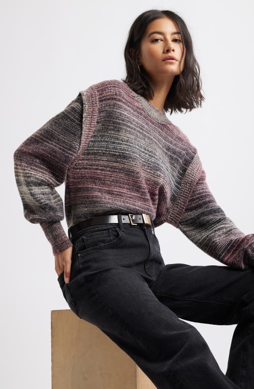 TREASURE & BOND TREASURE & BOND OMBRÉ STRIPE CREWNECK SWEATER