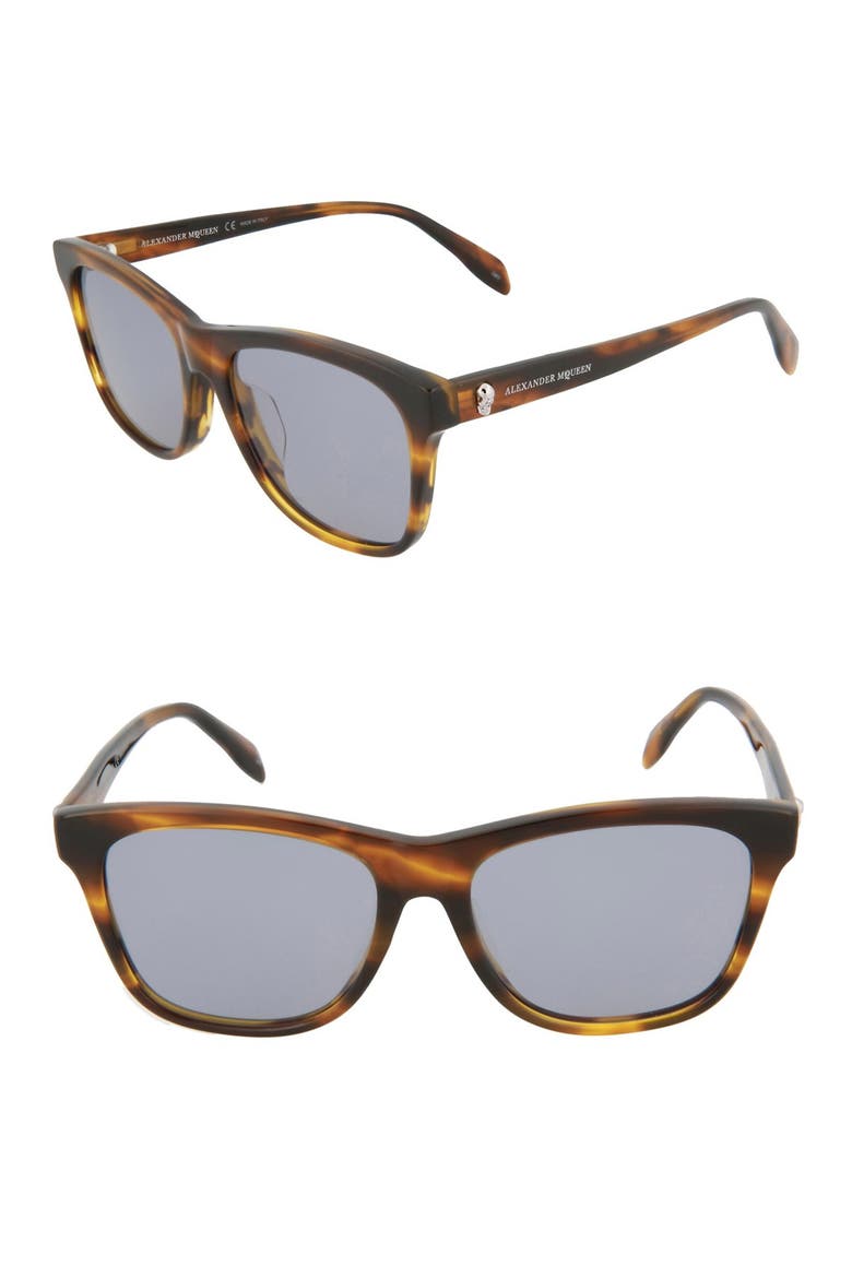 54mm Square Sunglasses, Main, color, YELLOW YELLOW BLUE