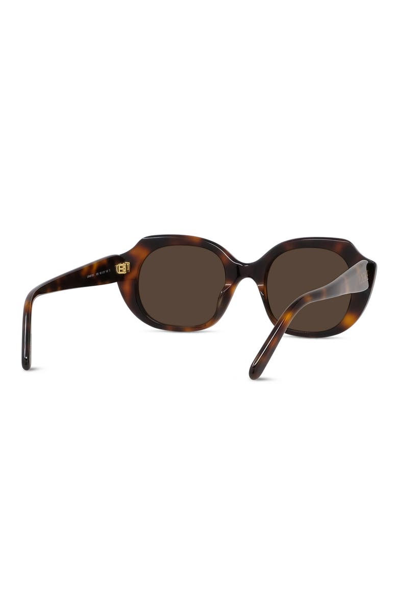 Slim 50mm Geometric Sunglasses, Alternate, color, DARK HAVANA / BROWN