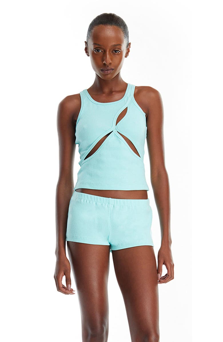 Mother of All Ariel Rib Top, Main, color, Turquoise