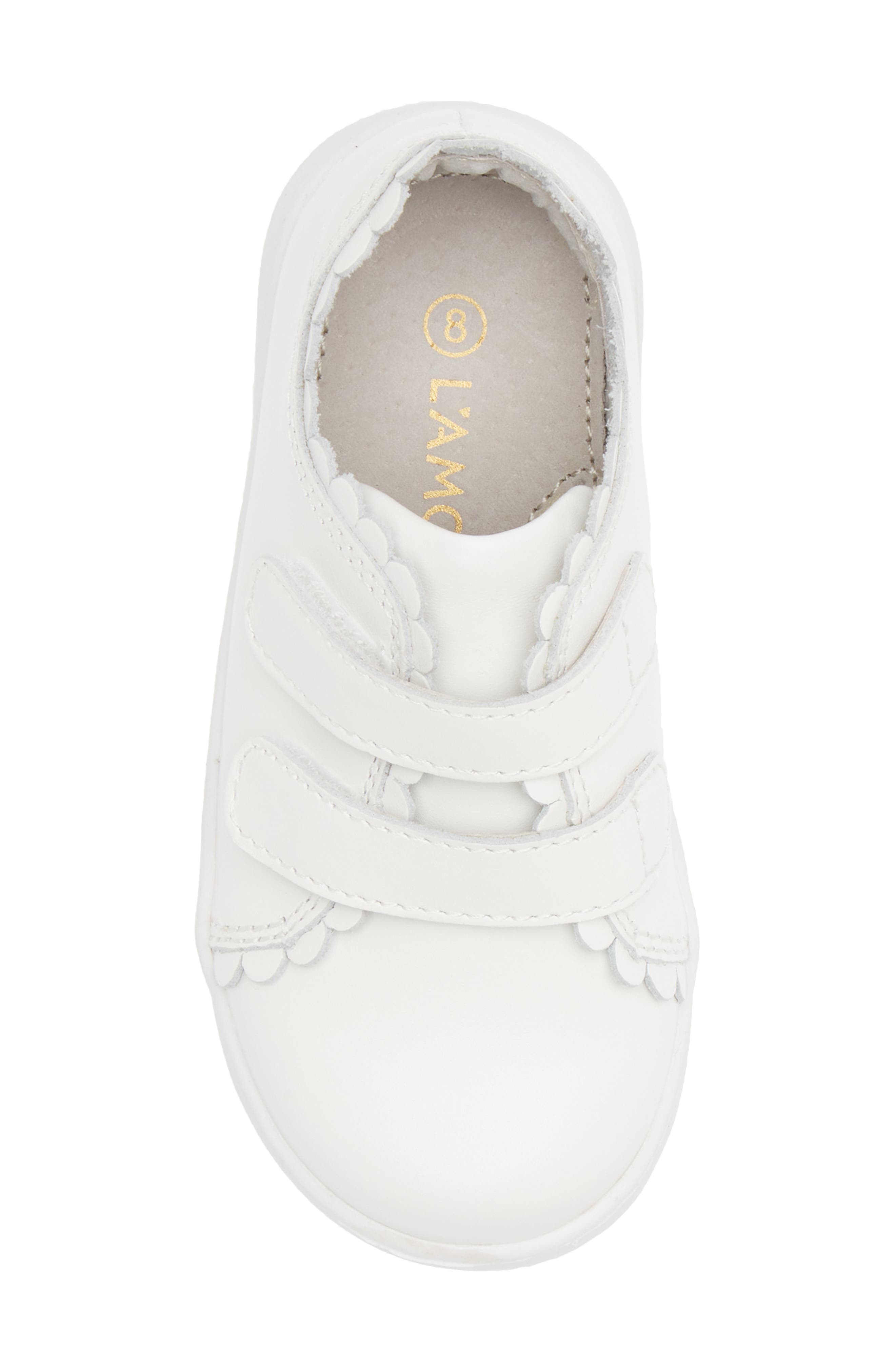 Caroline Scallop Sneaker, Alternate, color, WHITE