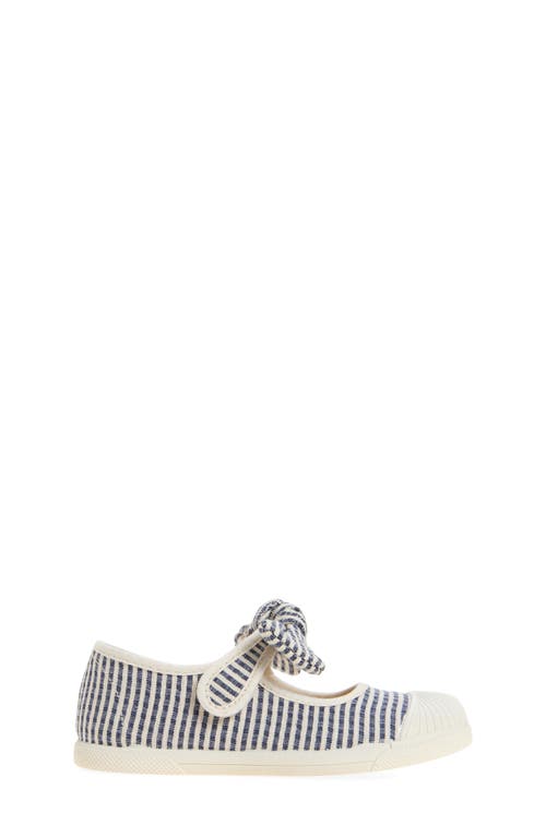 Childrenchic Sofia Mary Jane Flat In Navy Stripes