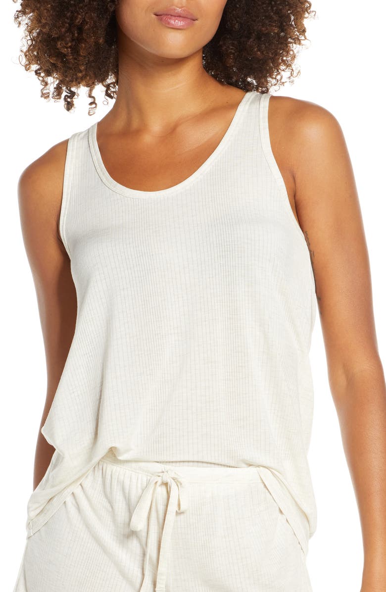 Tommy John Second Skin Luxe Ribbed Lounge Tank, Main, color, 