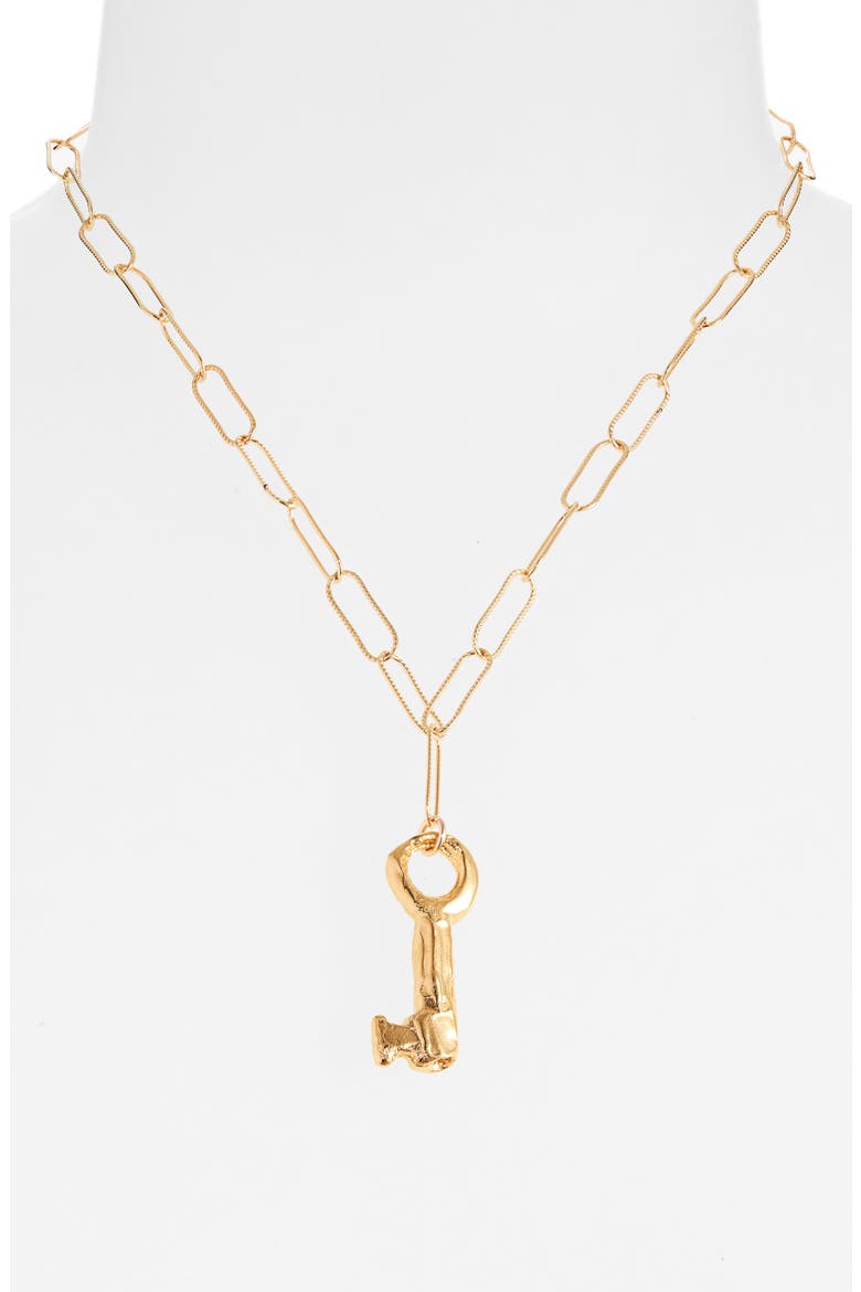 The Silent Answer Necklace, Alternate, color, GOLD