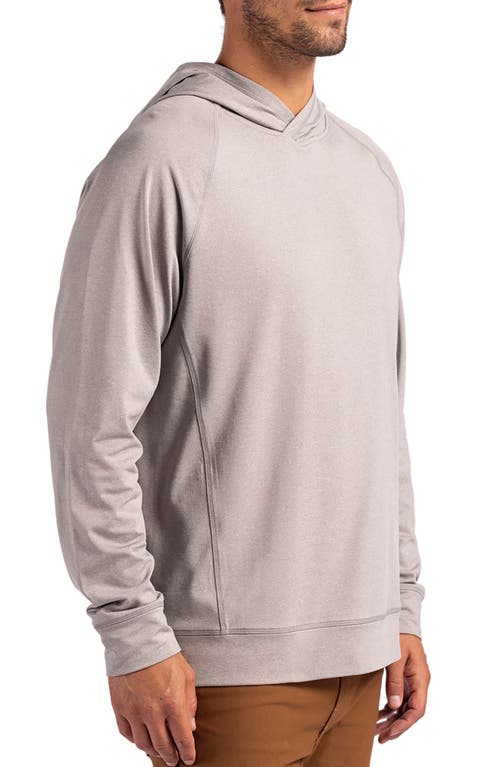 Cutter & Buck Adapt Heather Hooded Pullover In Polished Heather