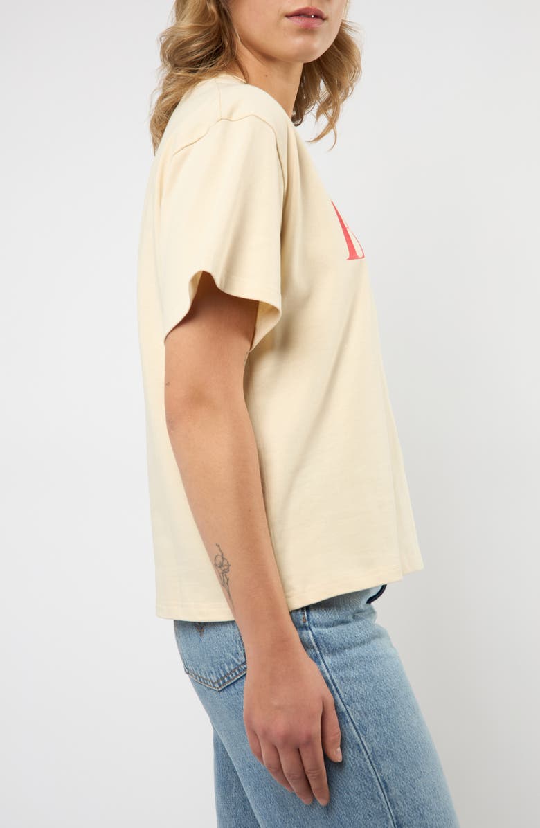 Viens Avec Moi Bisous Boxy Cotton Graphic T-Shirt, Alternate, color, Red