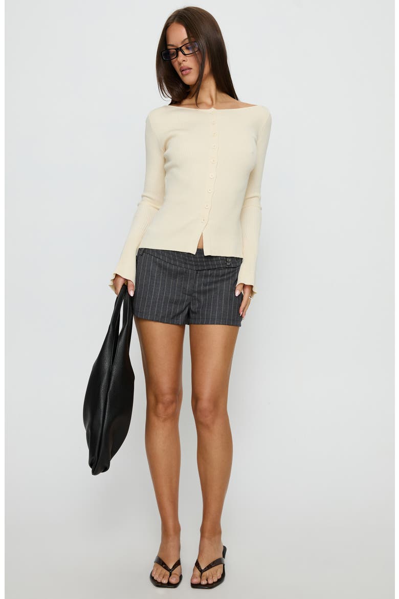 Tahnia Rib Cardigan, Alternate, color, BUTTER