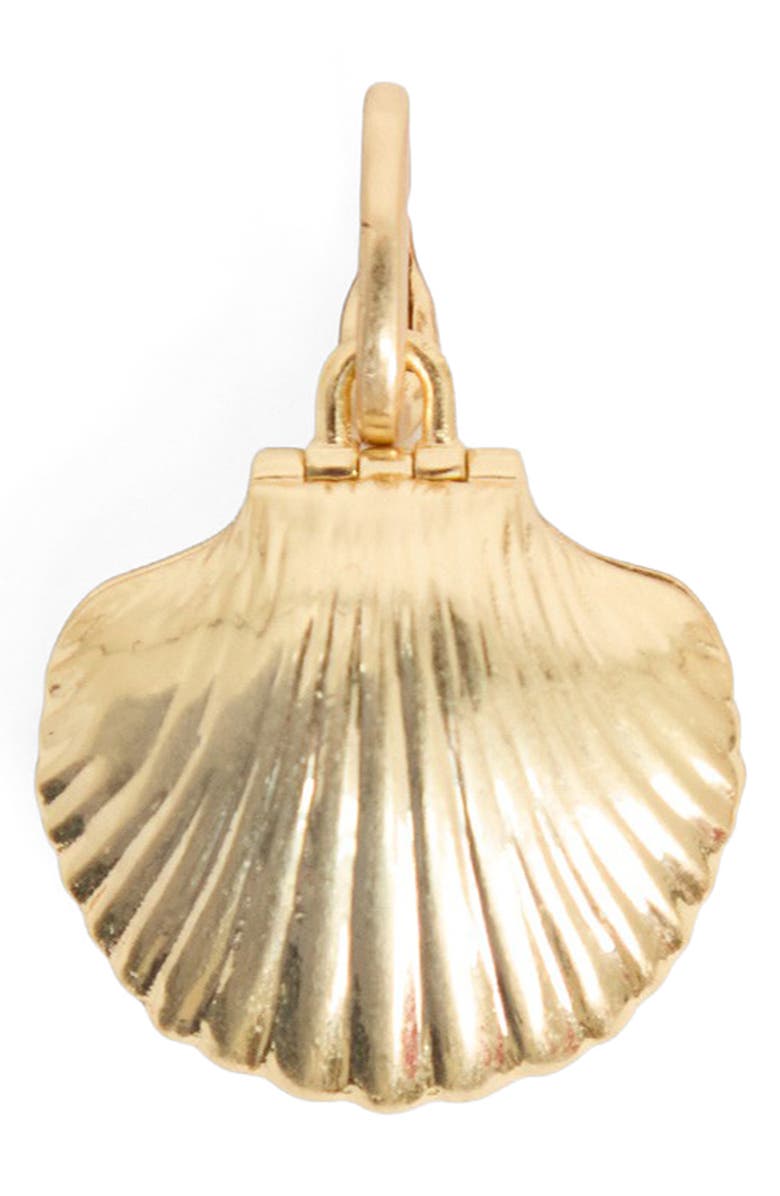 Clare V. Clamshell Locket, Alternate, color, Vintage Gold