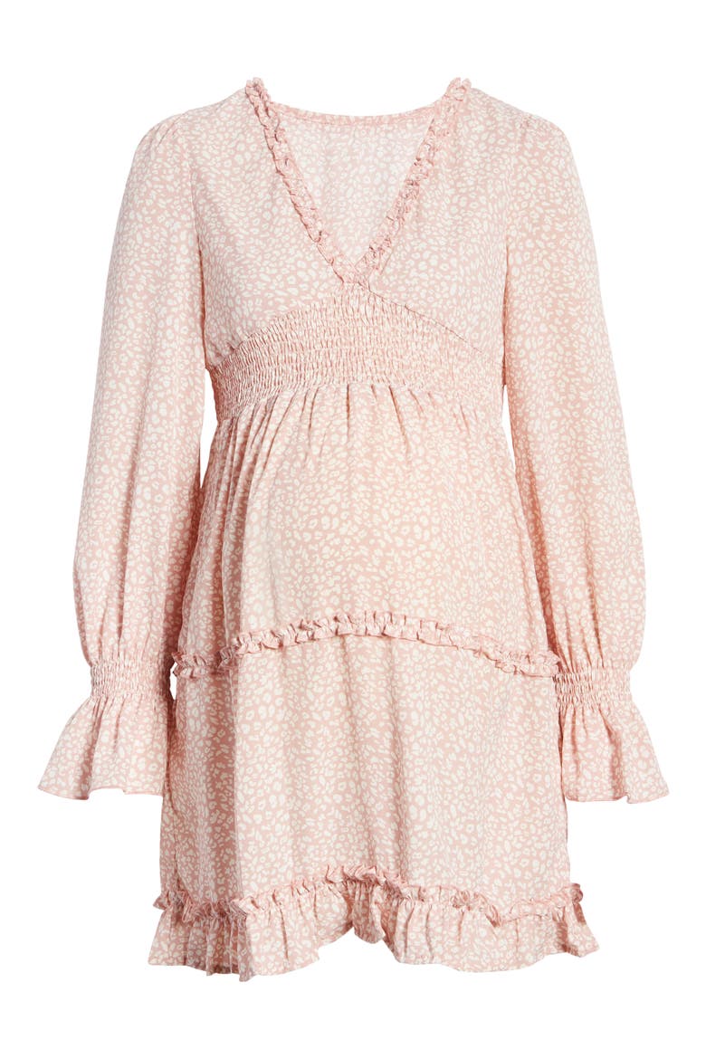 Venice Long Sleeve Maternity Dress, Alternate, color, PINK