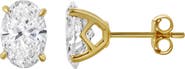 LuvMyJewelry Ellora 14K Gold Lab Grown Oval Solitaire Diamond Earrings - 2.03 Cts
