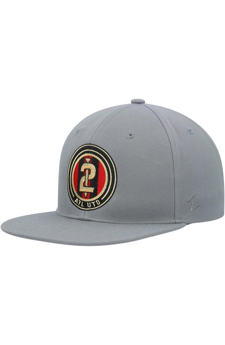 ZEPHYR Men's Zephyr Gray Atlanta United FC Logo Snapback Hat, Main, color, Gray